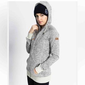 Roxy dry flight resin knit fleece zip up warm hoodie Medium